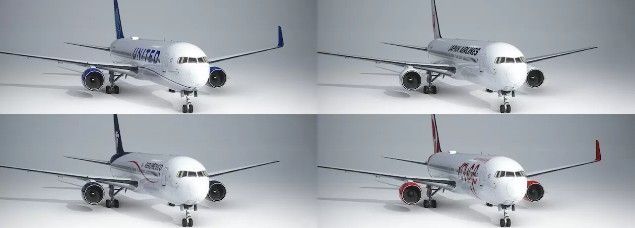 Фото Captain Sim – Boeing 767–300ER PW 6D Livery Pack 3 v1.0.0 (Updated) - скачать