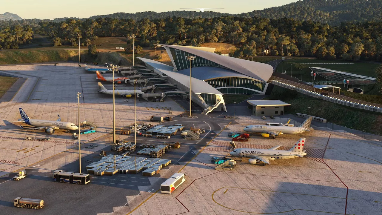 Фото BEAUTIFUL MODEL of the WORLD – LEBB Bilbao Airport v4.4.0 - скачать
