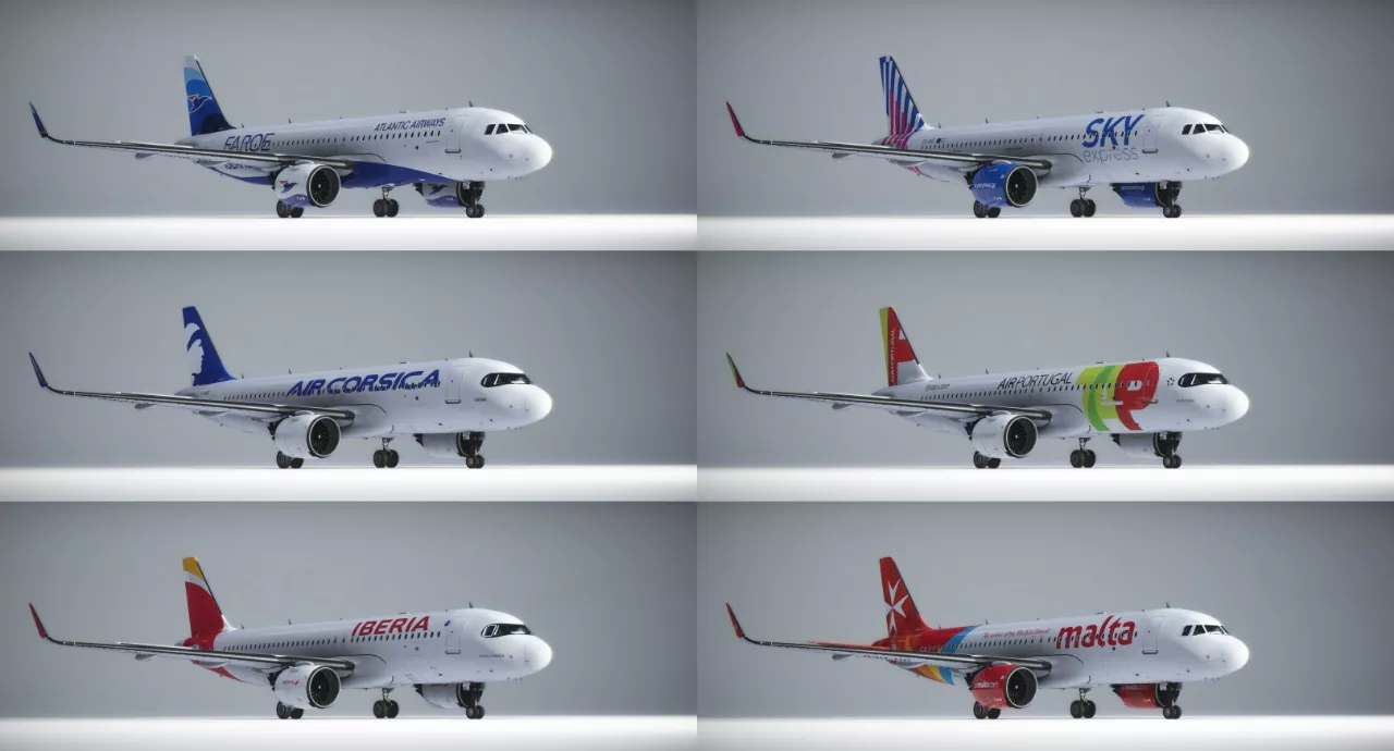 Фото BravoAirspace – A320neo European Operators Hangar 3 Liveries v1.0.0 - скачать